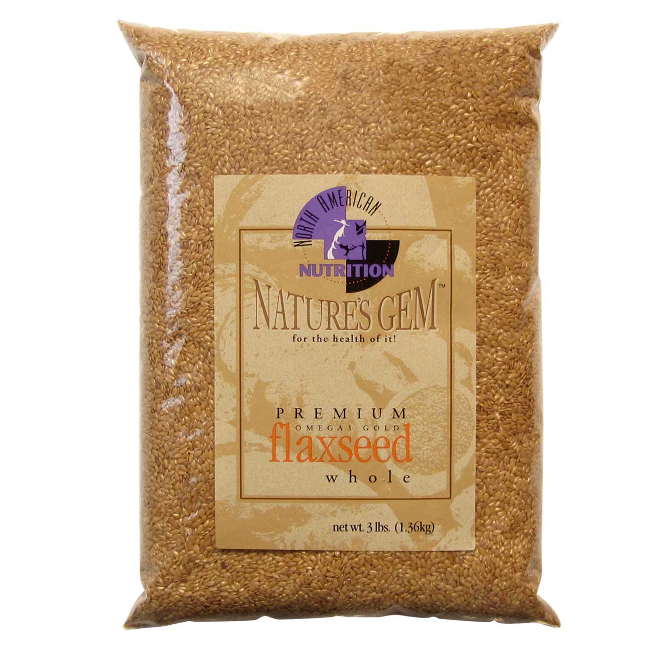 Whole Golden Flax Seed, 3lb Bag - From Goldenflax.com